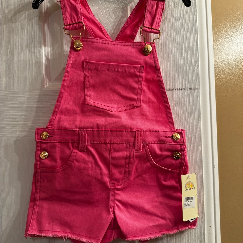 New girls size 4 lot of two pairs of Love Republic bib overall shorts